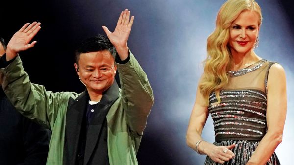 Jack Ma et Nicole Kidman lors du Gala du Singles' Day 2017